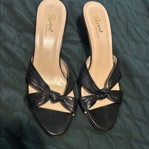 Preview International Black Strappy Heels